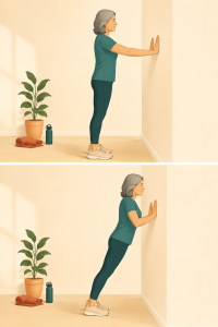 Empuje isométrico de pecho contra la pared