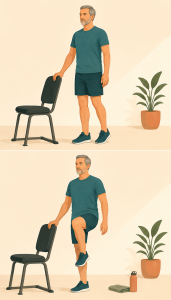 Equilibrio sobre una pierna