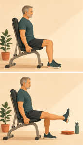 Extensión de rodilla isométrica sentado