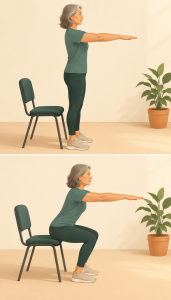 Sentadilla con silla